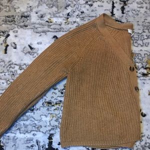 Light brown button up sweater